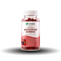Gummies d'astaxanthine en gros OEM ODM, Gummies végétaliennes à l'extrait de plantes d'astaxanthine, Saveur baies mélangées, 60 unités, Complément alimentaire végétalien