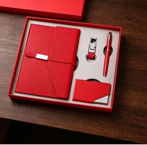 Promotional Corporate Gift <b>Sets</b> Pen Key Chain Card Holder <b>Notebook</b> Gift <b>Set</b> A5 Business Office Diary With Pen Key Ring - Product Image 2
