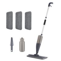 Serpillère pulvérisatrice rotative à 360 degrés avec manche en aluminium, tampons en microfibre et réservoir rechargeable pour sols en bois dur et vinyle domestiques