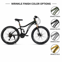 Vélo de montagne BMX 26 pouces, 21 vitesses, cadre en acier haute teneur en carbone, léger, frein à disque, pneu 2.5, Asie du Sud-Est, Amérique du Sud