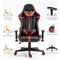 Chaise PC de course ergonomique et minimaliste moderne inclinable bureau pivotant extensible tissu matériel pas cher échantillon disponible