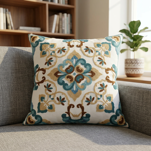 2020 personnalisé brodé luxe housse de coussin Floral Suzani Style vente chaude forme carrée pour la maison hôtel hôpital utilisation - Product Image 3