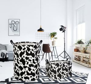 <b>Rectangle</b> Cow <b>Basket</b> Cow Print <b>Storage</b> Bins Cute Canvas Organizer Bin for Bedroom Decor Kids Toys Books - Product Image 5