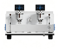 Máquina de Espresso Semiautomática de Doble Grupo AE-2, Caldera Doble de Acero Inoxidable de 7L, Cafetera Comercial con Pantalla Táctil de 5 Pulgadas