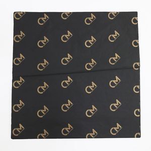 Customised Personalised Machine Price 80gsm 17gsm <b>Black</b> Luxury <b>Gold</b> Logo Printed for Gift Shoes Packaging <b>Wrapping</b> Tissue <b>Paper</b> - Product Image 2
