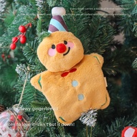 Jouet en peluche de Noël pour chien, Père Noël en pain d'épices, sonore et grinçant, interactif, anti-ennui, 2 styles