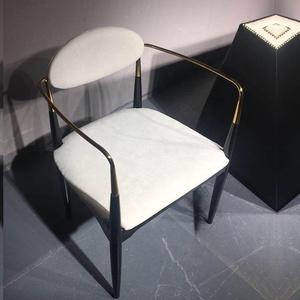 Customized Metal Steel Armchair Velvet Fabric Upholstery Luxury Quality <strong>Mid</strong> <strong>Century</strong> <strong>Modern</strong> <strong>Dining</strong> <strong>Chair</strong> for Home Office - Product Image 2