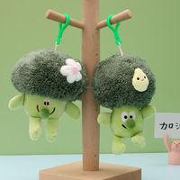 Porte-clés en peluche brocoli super doux, jouet en forme de chou-fleur, coussin mignon pour la maison, le salon, la chambre à coucher