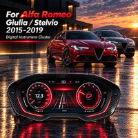 Compteur de vitesse numérique pour Alfa Romeo Giulia Stelvio 2015-2020, tableau de bord virtuel, lecteur multimédia, compteur kilométrique