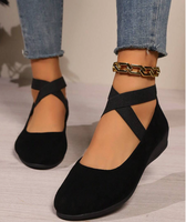 Chaussures plates confortables pour femmes - Ballerines à bout pointu, design simple et décolleté pour toutes les saisons