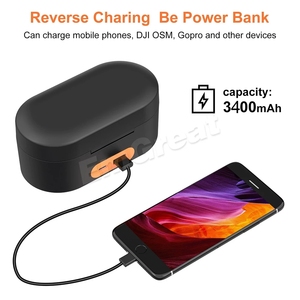 ZGCINE กล่องเคสชาร์จ ZG-R30สำหรับ <span class=keywords><strong>Rode</strong></span> Wireless <span class=keywords><strong>GO</strong></span> I II <span class=keywords><strong>Mic</strong></span>,พร้อมแบตเตอรี่ในตัว3400MAh แบบพกพาชาร์จเร็ว Power Bank - Product Image 4