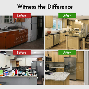 Armoire de cuisine en chêne blanc SB30-SB36, style shaker moderne, meubles de cuisine, armoire américaine en bois, évier de cuisine - Product Image 6