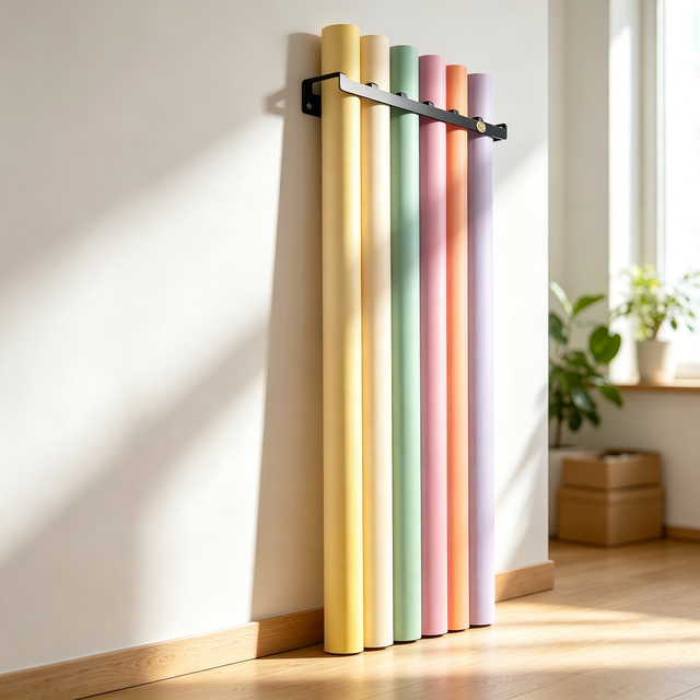 Commercial Photography Studio Wall Rack for Storing Multiple Rolls of Vinyl or Paper Backdrops Efficiently