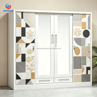 Armoire en acier robuste et démontable pour vêtements, installation simple, anti-rouille, organisateur de garde-robe en métal pour la maison et l'école
