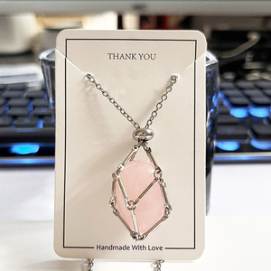 Hot Bán Punk Thép Không Gỉ Vòng Cổ Pha Lê Đá Chủ Vòng Cổ Cổ Điển Có Thể Điều Chỉnh Kim Loại <span class=keywords><strong>Net</strong></span> Vòng Cổ Cho Phụ Nữ - Product Image 2