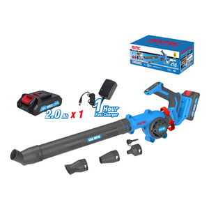 เครื่องเป่าใบไม้ไร้สาย FIXTEC 20V สำหรับงานอุตสาหกรรม/งานบ้าน 0-270 เครื่องมือทำความสะอาดสวนแบบใช้แบตเตอรี่พร้อมด้ามจับหมุนได้ รุ่น FCGB202X-2 - Product Image 1