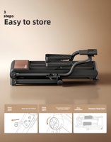 Escaladora Plegable Magnética de Acero para Uso Doméstico, Máquina de Ejercicio Tipo Escalera, Fácil de Guardar