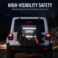 Sac de rangement imperméable pour pneu de secours avec deux poches latérales pour porte-équipement arrière de 4x4, SUV, camion, pour les voyages d'aventure hors route