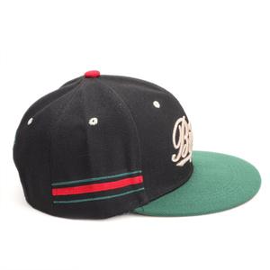 Unisex Black Green 6-Panel Snapback Hat With Embroidery Letter Adjustable Flat Brim Baseball Cap For Adult, Hip Hop Street Style - Product Image 2