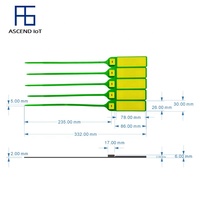 Impermeable Nylon Desechable Autoblocante Zip Tie Tag Durable RFID NFC Zip Cable Tie Tag para la Agricultura Industria Pesquera