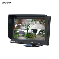 9 pouces à quadruple moniteur de voiture avec 4 vidéo d'entrée pour bus et camion