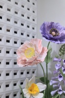 Décoration de fenêtre pour fête de mariage, fleur géante en mousse EVA faite à la main, thème violet