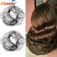 Filet à Cheveux en Nylon Jetable Doux Lignes Élastiques Grandes Mailles Filets à Perruque Invisibles pour l'Emballage de Perruques Chignon et Coiffure