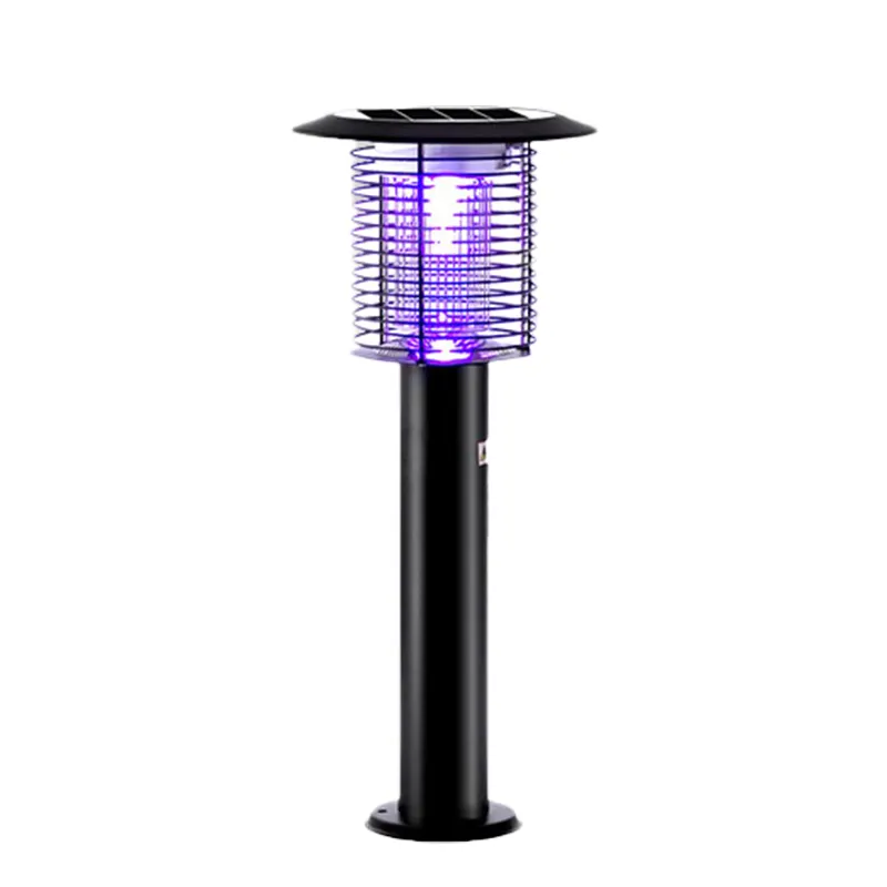Solar Powered Outdoor Garden Lawn LED Bug Zapper Electric Mosquito Killer Lamp
