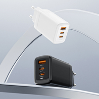 Portable Mini Taille 1 Usb a 2 Type C Port 65w Usb c a PD Type c Chargeur mural à charge rapide