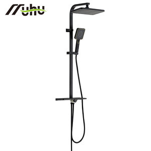 Juego de Columna de Ducha Ajustable con Cabezal de Lluvia, Montado en la Pared, de Acero Inoxidable, para Ahorro de Agua, para Baño - Product Image 2