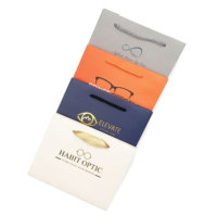 Sacs shopping en papier de luxe personnalisés avec logo imprimé, sacs d'emballage haut de gamme pour magasins d'optique