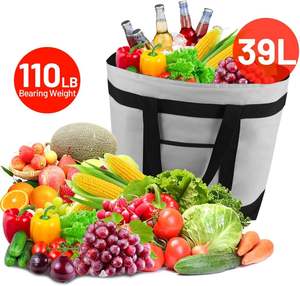 Bolsa Térmica Reutilizable Grande Personalizada con Cierre, Bolsas de Compras Térmicas a Prueba de Fugas para Entrega de Alimentos, Viajes a la Playa, <span class=keywords><strong>Uber</strong></span> <span class=keywords><strong>Eats</strong></span>, Picnic - Product Image 5