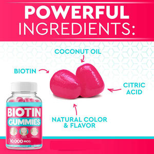 Gommes multivitamines à la biotine pour femmes OEM Odm pour la croissance de la peau, des cheveux et des ongles - Product Image 4