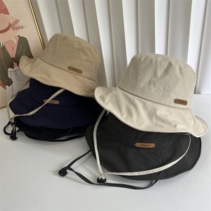 Chapeaux seau pliables de créateur pour femmes, été, vente en gros, <span class=keywords><strong>chapeau</strong></span> seau imperméable à séchage rapide, <span class=keywords><strong>chapeau</strong></span> seau <span class=keywords><strong>anti</strong></span> <span class=keywords><strong>uv</strong></span> original avec ficelle - Product Image 1