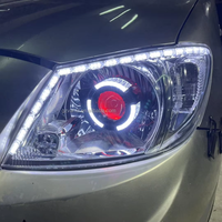 Car 5D Acrylic Bi LED Lens Shroud Blanc Jaune RGB APP Control Car Daytime Running Light Led Angel Eyes for Projector Headlight