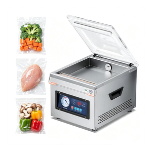 Selladora al Vacío de Acero Inoxidable, Máquina de Envasado al Vacío de Sobremesa para Alimentos Secos y Húmedos, Carne, Mariscos, Granos de Café - Product Image 1