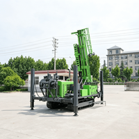 Foreuse de puits d'eau portable sur chenilles de haute qualité, machine de forage de trous profonds de 2000 m, avec tuyau de forage et trépans à roche en option, en promotion