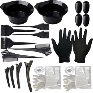 Hair Color Dye Bowl Comb Brushes Tool Kit Set Tint Coloring Dye Bowl Comb Brush Twin Headed Brushes Set