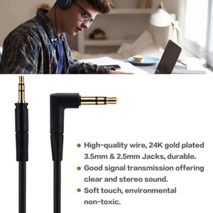 Câble de mise à niveau audio de remplacement pour Sennheiser <span class=keywords><strong>HD400S</strong></span> HD350BT HD4.30 HD4.40BT HD4.50BTNC HD450BT HD458BT MOMENTUM 3 - Product Image 6