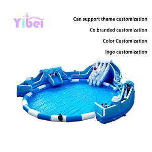 <span class=keywords><strong>Parc</strong></span> aquatique extérieur commercial de haute qualité pour enfants et adultes grande piscine château <span class=keywords><strong>gonflable</strong></span> toboggan château de neige - Product Image 3