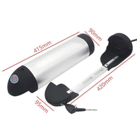 Batterie de vélo électrique 36V 48V, type bouteille, 10.4Ah 13Ah 15Ah 18Ah, batterie lithium pour vélo électrique, cellules 18650, pour vélo électrique DIY 250W-750W
