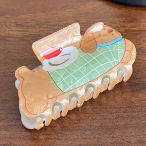 Pinza para el Cabello con Diseño de Perro de Dibujos Animados, Mediana, de Plástico, con Estampado de Animales, para Uso Diario - Product Image 6