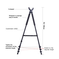 Support de tir tactique en alliage d'aluminium, pieds en métal, support de tir de chasse, bâton de tir télescopique à trois sections