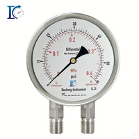 Manomètre différentiel en acier inoxydable 304/316 avec cadran de 100 mm/150 mm, précision de 1,6 %, protection IP65, basse/moyenne pression