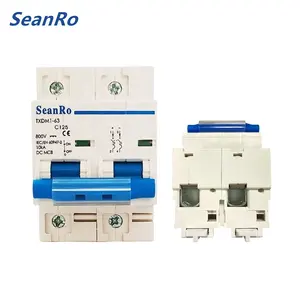 SeanRo DC breaker 80A 100A 125A mini circuit breaker big current 2P DC circuit breaker 12V-1000V