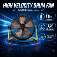 Ventilateur sur pied à tambour haute vitesse, nouveau design, puissant et réglable, pour intérieur et extérieur, idéal pour le camping