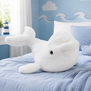 Peluche de Ballena <span class=keywords><strong>Beluga</strong></span> Blanca, <span class=keywords><strong>Animal</strong></span> Marino Suave y Adorable, Juguete de Peluche para Niños Amantes del Océano, Regalo Suave y Acogedor - Product Image 1
