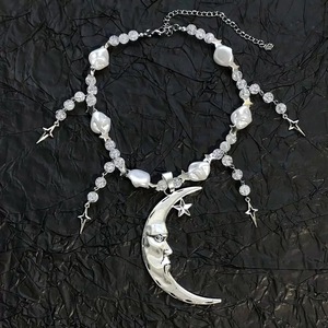 Collana con Ciondolo Stella e Luna Celeste Unico di Bella Viva, Accessori di Moda per Uso Quotidiano Femminile - Product Image 5