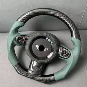 Volante Personalizzato in Fibra di Carbonio e Pelle Verde F56 F55 per <span class=keywords><strong>Accessori</strong></span> BMW <span class=keywords><strong>MINI</strong></span> <span class=keywords><strong>Cooper</strong></span> S JCW Gen 3 - Product Image 4