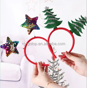 2025 nouvel an noël bandeaux paillettes arbre <span class=keywords><strong>de</strong></span> noël bandeau mignon chapeau <span class=keywords><strong>de</strong></span> noël pour fête Costume chapeaux cheveux accessoires - Product Image 3
